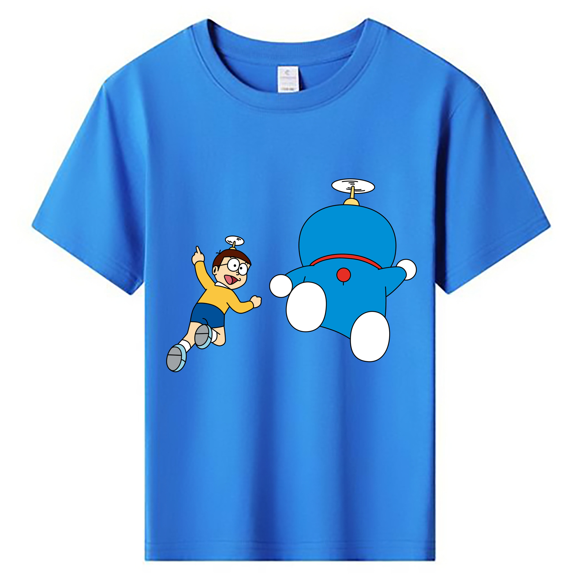 （画像用） ドラえもん 野比 のび太 Doraemon Nobita Nobi 綿100％キッズTシャツ（フロントプリント）